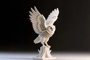 Owl on Treestump, Hexa Sculpture