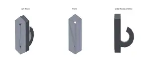 Prism Wall Hook — Faceted Designer Coat / Towel / Key Hook (Screw-Mount, No Supports)