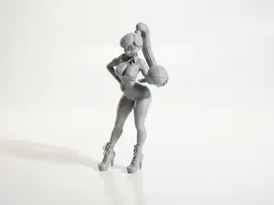 Basketball Lady Figurine Female Sports 3D Printable