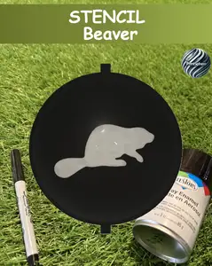 Golf - Golf Ball Stencil - Insert - Animal - Beaver - Marker