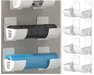 Adhesive Trash Bag Holder – Wall-Mounted Organizer, No Drilling, Space-Saving & Durable