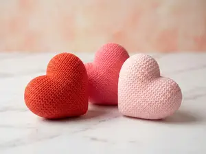 Knitted Heart: Cute, Chonky and Puffy