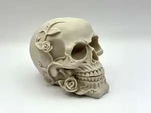 Death Blooms – Ornamental Skull with Roses