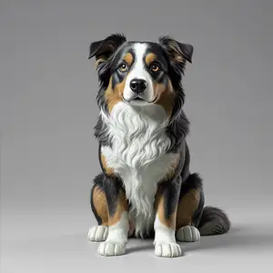 Australian Shepherd Hexa Statue
