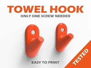 TOWEL HOOK - TOWEL HANGER - WALL HOOK - (Tested)