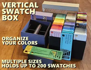 Vertical Swatch Box – Modular Filament Organizer with Lid Options