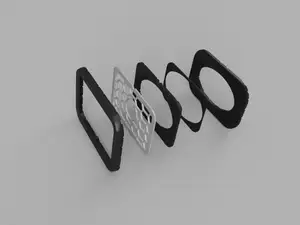 Apache 1800 single NVX 4x6 speaker grill and trim