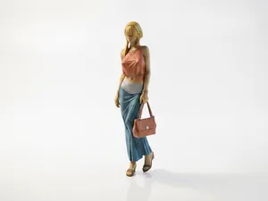 Skinny Handbag Lady Figurine Female Figure 3D Printable