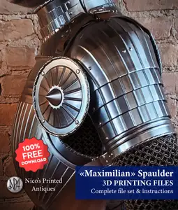 Maximilian Spaulder (Shoulder Armor in the Early 16th Century Maximilian Style)