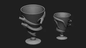 cup with snakes