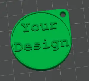 Custom Keychain Template - Round - Make Your Own!