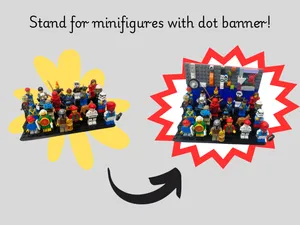 LEGO stand for minifigures with brick dot wall