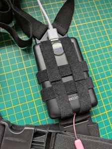 Semi-Universal Powerbank holder for Go-Pro style chest harness (40mm strap)