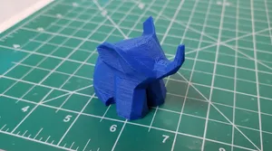 Low Poly Elephant Figurine - Geometric Desktop Decor & Mascot