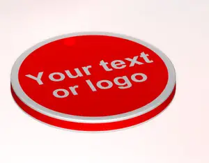 Double-sided keychain with your own text or logo I- Simple concept.