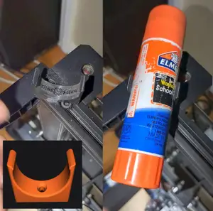 Glue stick holder for 30mm diameter / 40 gram size with countersunk screw hole. For countersunk wood or M3 Machine screws.