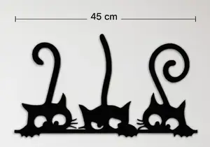 Three Curious Cats Wall Decor