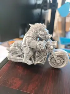 Steampunk Boar on a Motorcycle