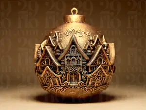 Village - Christmas Decorative Ball