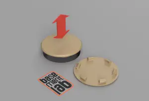 Hole Plug - Cover Cap for push fitting blind hole - Ø 35-39 mm - Tappo copertura foratura cieca