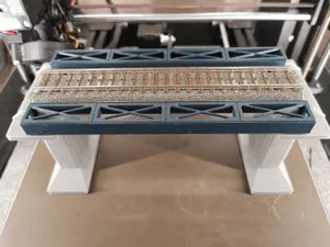 Märklin H0 modular Steel Girder Bridge Rail-C 172mm Straight Element (multi-part) / Märklin H0 modulare Stahlträger-Brücke Gleis-C 172mm Element gerade (mehrteilig)