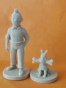 Tintin & Snowy (Milou) Classic Comic Figure Fan Art
