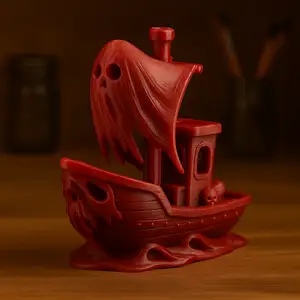 Haunted Pirate Benchmark Boat – Ghost Ship Style Miniature