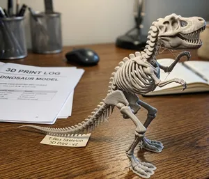 T-Rex skeleton tap dancing