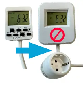 Button Control Blocker For Timer Power Outlet