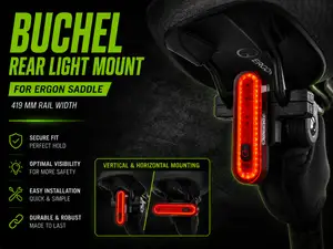 Büchel Rear Light Mount for Ergon Saddle – 41.9 mm Rail Spacing – Horizontal & Vertical