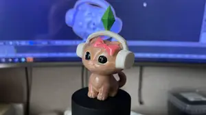 The Sims Meme Cat with Headphones | static head