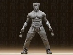 #128 Wolverine Fierce Clawed Mutant Superhero Statue