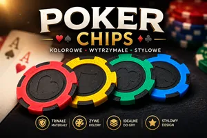 Poker chips (2-piece, dual color, for non-multicolor printers, no glue)