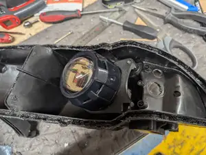 Nissan Skyline R33 Headlight projector conversion plate.