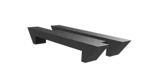 H0 scale - Clip connector for concrete platform - Echelle H0 - Clip connecteur pour dalles beton (77.5 gauge)