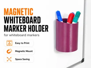 Magnetic whiteboard markers holder