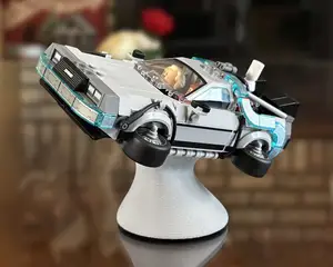 Display Stand for Lego DeLorean - (LEGO Speed Champions #77256 "Time Machine from Back to the Future")