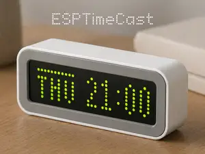 ESPTimeCast – WiFi Clock & Weather Display