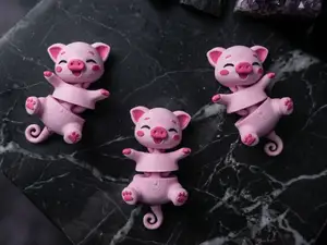 Fluffy Tail Cute Flexi Baby Pig - Articulated Toy & Keychain