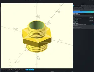 REMIX Universal customizable OPENSCAD thread and pipe joint generator - added NPT