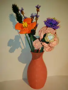 Vase with fuzzy skin and Hearts