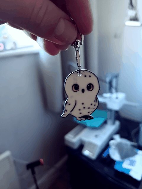 Hedwig Keychain - Flat version