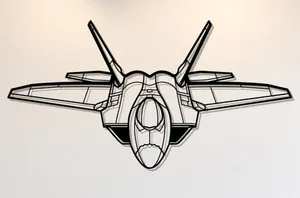 F-22 Raptor Angle Wall Art