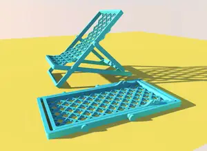 Foldable beach chair phone stand