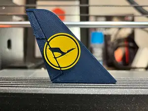 Lufthansa - Airplane Tail coaster, keychain