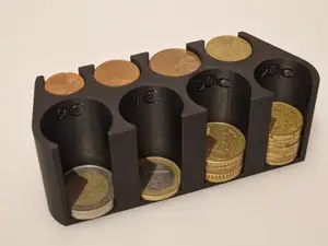 Euro coin organizer - case with tags
