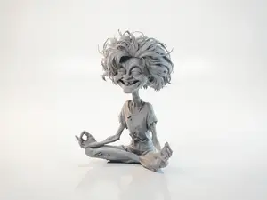 Meditating Man Figurine Fantasy 3D Printable
