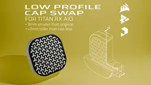 Low-Profile Cap Swap for Corsair TITAN RX AIO – SFF Friendly