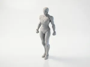 Female Iron Man Figurine Marvel 3D Printable