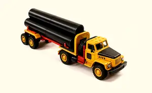 Yellow Zil Pipe Truck with Movements